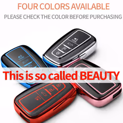Tukellen for Toyota Key Fob Cover with Keychain Special Soft TPU Key Case Protector Compatible with 2018-2022 RAV4 Camry Avalon Corolla Highlander C-H