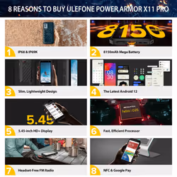 Ulefone Power Armor X11 Pro Rugged Phone Waterproof Smartphone