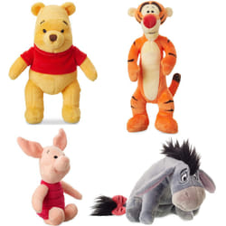 Disney Store Original Winnie The Pooh Mini Bean Plush Doll Set - Tigger  Eeyore  Piglet and Pooh