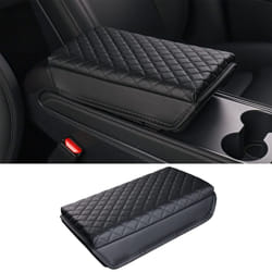 Carwiner Center Console Cover for Tesla Model 3 Model Y  PU Leather Ar