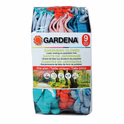 Gardena Gardening Gloves - Latex / Polyester - 9 Pairs