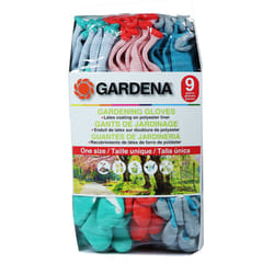 Gardena Gardening Gloves - Latex / Polyester - 9 Pairs