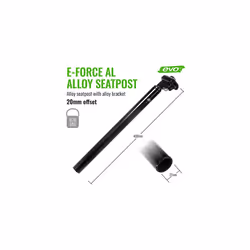 EVO, E-Force AL, Seatpost, Black, 400 X 26.0mm