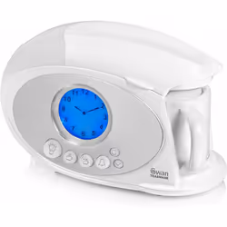 Swan Teasmade - Rapid Water Boiler with Clock and Alarm Featuring Reading light