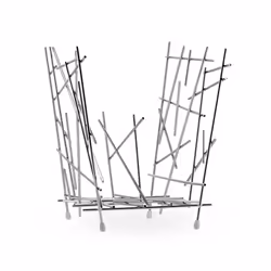 Alessi Blow Up Magazine Holder In Steel chrome Plated - Fc15