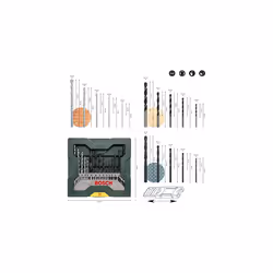 Bosch 15pc. Mini-X-Line Drill Bit Set (for Wood, Masonary and Metal, Accessories Drill Driver)