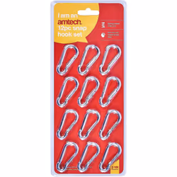 Amtech 5 x 50mm Snap Hooks (12 Pieces)