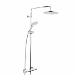 Bristan CR SHXDIVFF C Carre Exposed Fixed Head Bar Shower with Diverter and Kit, Chrome