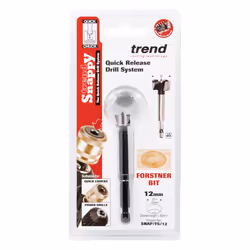 Snappy 12mm Diameter Forstner Bit for Accurate Hole Drilling, Carbon Steel, SNAP/FS/12