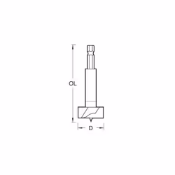 Snappy 12mm Diameter Forstner Bit for Accurate Hole Drilling, Carbon Steel, SNAP/FS/12