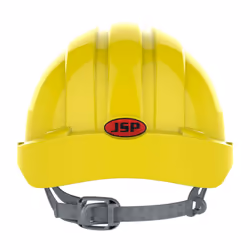 EVO2 Yellow HDPE Helmet, One Size, Slip Ratchet Adjustment, EN 397 Industrial