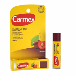 Carmex Cherry Flavor Moisturizing Lip Balm Stick SPF 15