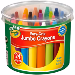 Crayola My First Easy Grip Jumbo Crayons designed for Toddlers, Pack of 24