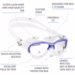 Cressi Mini Cobra -  Kid's Premium Swim Goggles 7/15 Years