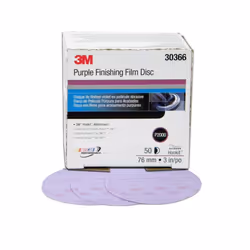 3M 30366-50PK Hookit 3 Purple Finishing Film Disc  (Pack of 50)