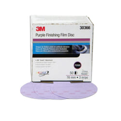 3M 30366-50PK Hookit 3 Purple Finishing Film Disc  (Pack of 50)