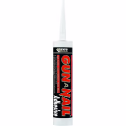 Everbuild Gun A Nail High Strength Building Adhesive, White, 290 ml