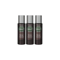 Brut Deodorant Body Spray Musk Long Duree 200ml THREE PACK