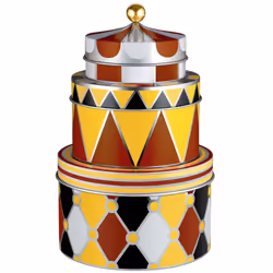 Stackable Design Storage Box Set, Metal, Multi-Colour, 13 x 19.5 x 19.5 cm