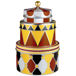 Stackable Design Storage Box Set, Metal, Multi-Colour, 13 x 19.5 x 19.5 cm