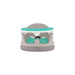 INFANTINO Grow-with-Me 4-in-1 Two-Can-Dine Deluxe Feeding Booster Seat, Space-Saving Design, Infant for 4M+, Toddler 3Y+, Teal, 303100, Grey/Teal