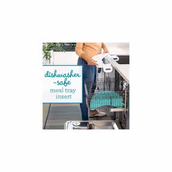 INFANTINO Grow-with-Me 4-in-1 Two-Can-Dine Deluxe Feeding Booster Seat, Space-Saving Design, Infant for 4M+, Toddler 3Y+, Teal, 303100, Grey/Teal