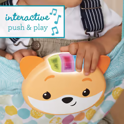 Infantino 2-in-1 Music & Lights Doorway Jumper - Engaging Activity Jumper with Motion-Activated Sounds for Babies  Fox