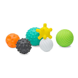 Infantino Textured Multi Ball Set - Toy for Sensory Exploration and Engagement for Ages 6 Months and up  6 Piece Set