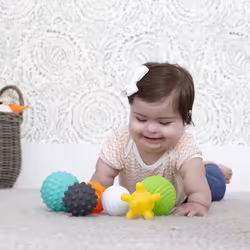 Infantino Textured Multi Ball Set - Toy for Sensory Exploration and Engagement for Ages 6 Months and up  6 Piece Set