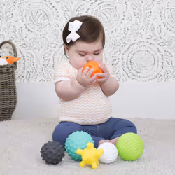 Infantino Textured Multi Ball Set - Toy for Sensory Exploration and Engagement for Ages 6 Months and up  6 Piece Set