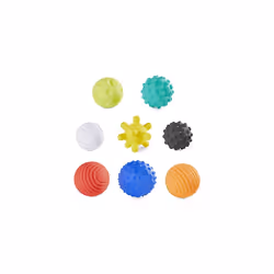 Infantino Sensory Balls Blocks & Buddies - 20 piece basics set for sensory exploration, fine and gross motor skill development and early introduc
