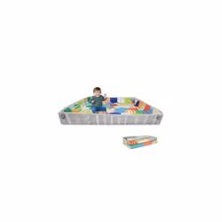 - Foldable Soft Foam Mat - Baby Play Mat - Extra Large - Double-Sided Cushioned Portable - Fold-Up Sides - Non Slip Crawling  ...