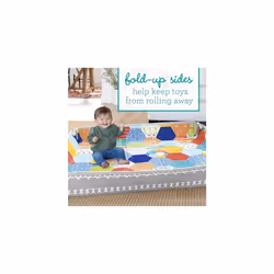 - Foldable Soft Foam Mat - Baby Play Mat - Extra Large - Double-Sided Cushioned Portable - Fold-Up Sides - Non Slip Crawling - Infants & Toddlers -