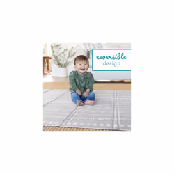 - Foldable Soft Foam Mat - Baby Play Mat - Extra Large - Double-Sided Cushioned Portable - Fold-Up Sides - Non Slip Crawling - Infants & Toddlers -