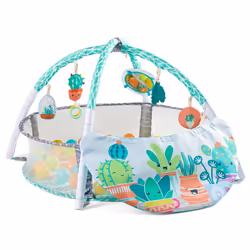 Infantino 4-in-1 Succulent Jumbo Activity Gym & Ball Pit - Combination Activity Gym and Ball Pit for Sensory Exploration and  ...