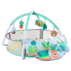 Infantino 4-in-1 Succulent Jumbo Activity Gym & Ball Pit - Combination Activity Gym and Ball Pit for Sensory Exploration and Motor Skill Development f