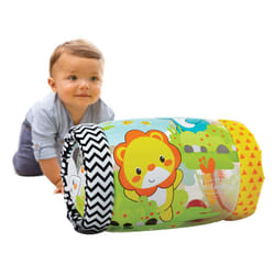 Infantino Jungle Peek & Roll - Encourages Crawling  Inflatable Activity Toy with Bouncing Balls Inside  Fun & Friendly Animal Characters  Helps Gross