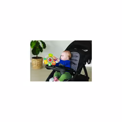 Infantino Jungle Ferris Wheel - Spinning High Chair Toy with Three Jungle Animals and Music and Practical Suction Cup, Multi-Colour