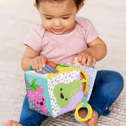 Infantino Peek & Seek Sensory Discovery Cube  Selfie Mirror  Early Fine Motor Skills Development  for Infants & Toddlers 3M+