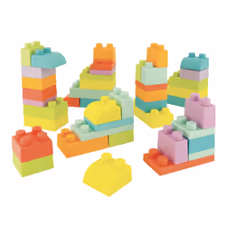 Infantino Super Soft 1st Building Blocks Jumbo Playset - Soft Blocks for Babies and Toddlers  Perfect for Stacking  Squishing ...