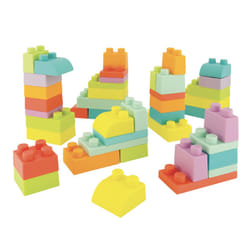 Infantino Super Soft 1st Building Blocks Jumbo Playset - Soft Blocks for Babies and Toddlers  Perfect for Stacking  Squishing  and Imaginative Play  4