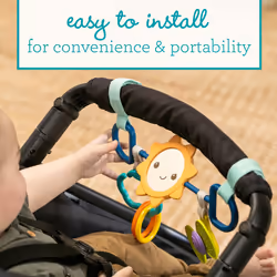 Infantino Sensory Travel Bar - Engaging Activities for Car Seats & Strollers  Promotes Sensory Development  Easy to Install & Durable