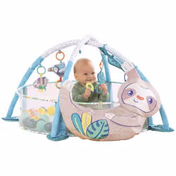 Infantino 4-in-1 Sloth Jumbo - Combination Baby Activity Gym and Ball Pit for Sensory Exploration and Motor Skill Development ...
