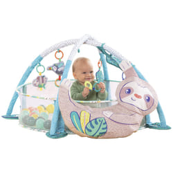 Infantino 4-in-1 Sloth Jumbo - Combination Baby Activity Gym and Ball Pit for Sensory Exploration and Motor Skill Development  for Newborns  Babies an