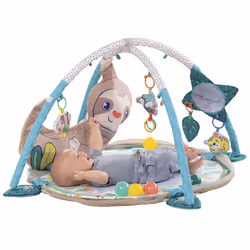 Infantino 4-in-1 Sloth Jumbo - Combination Baby Activity Gym and Ball Pit for Sensory Exploration and Motor Skill Development  for Newborns  Babies an