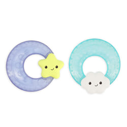 Infantino Shake & Soothe Water Teethers - Sensory Exploration and Teething Relief  Cloud and Star 2-Pack