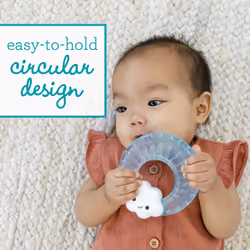 Infantino Shake & Soothe Water Teethers - Sensory Exploration and Teething Relief  Cloud and Star 2-Pack