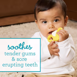 Infantino Farmers Market Teether Gift Set - Set of 3 BPA-Free Fruit & Veggie Textured Silicone Teethers for Soothing Sore Gums  Multicolor