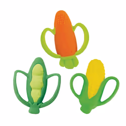 Infantino Farmers Market Teether Gift Set - Set of 3 BPA-Free Veggie Textured Silicone Teethers for Soothing Sore Gums  Multi ...