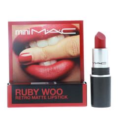 MAc Little Lipstick color Ruby Woo, Red, Mini (MAcS7P004)